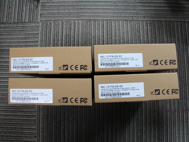 ORing IMC-121FB-SS-SC ethernet to fiber media converters arrived.